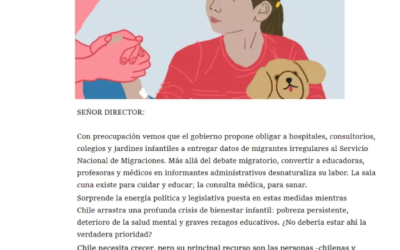 Carta al Director, en el diario La Tercera: Cuidar, no delatar