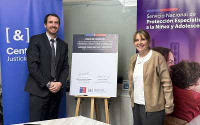 Centro UC Justicia y Sociedad y el Servicio Nacional de Protección Especializada a la Niñez y Adolescencia firmaron convenio para apoyar investigaciones en NNA
